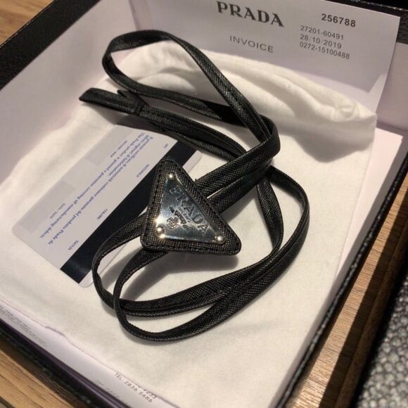 Prada Saffiano Leather Bolo Tie👔 - Picture 1 of 3
